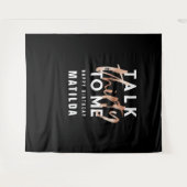 モダンミニマルタイポグラフィバラ金ゴールド30番目 タペストリー (正面(横))