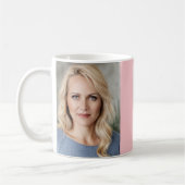 モダンミニマルタイポグラフィピンク写真50歳 コーヒーマグカップ (左)