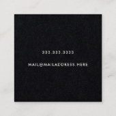 モダンミニマルタイポグラフィブ無地のラック紙 スクエア名刺 (裏面)