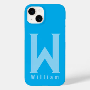 モダンミニマルタイポグラフィモノグラムセージbleuケース Case-Mate iPhone 14ケース