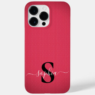 モダンミニマルタイポグラフィー名前のモノグラム Case-Mate iPhone 14 PRO MAXケース