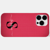 モダンミニマルタイポグラフィー名前のモノグラム Case-Mate iPhoneケース (裏面 (横))
