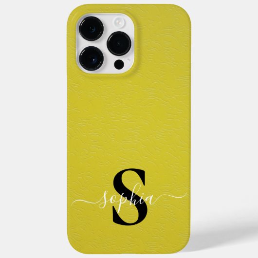 モダンミニマルタイポグラフィー名前のモノグラム Case-Mate iPhoneケース (裏面)
