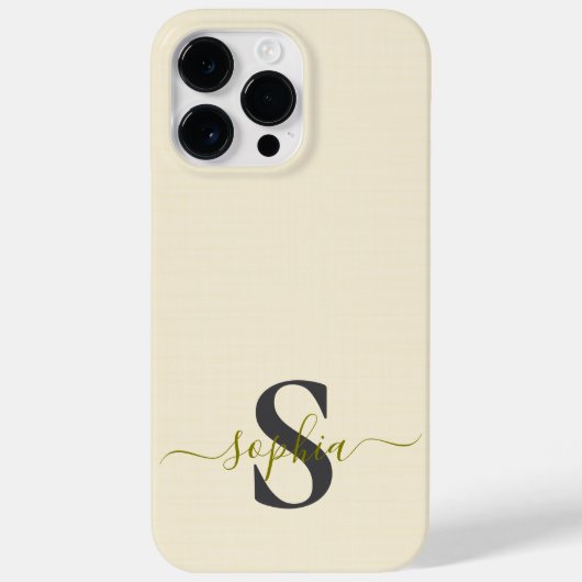 モダンミニマルタイポグラフィー名前のモノグラム Case-Mate iPhoneケース (裏面)