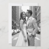 モダンミニマルタイポグラフィー結婚発表 招待状 (裏面)