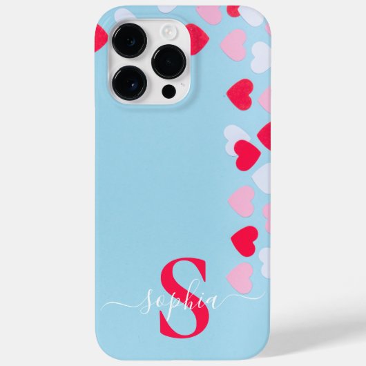 モダンミニマルタイポグラフィー ネームモノグラム Case-Mate iPhoneケース (裏面)