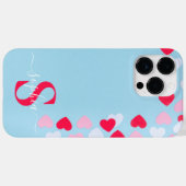 モダンミニマルタイポグラフィー ネームモノグラム Case-Mate iPhoneケース (裏面 (横))