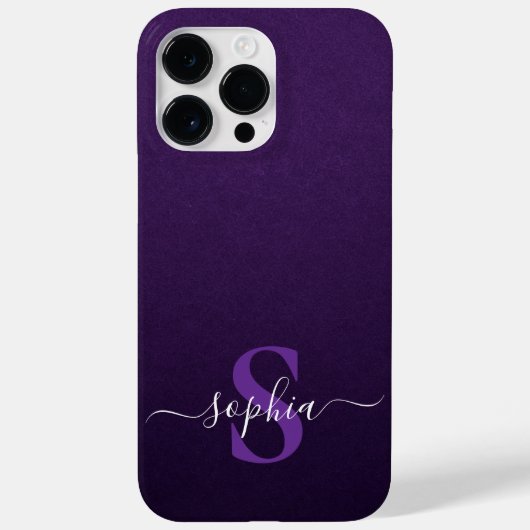 モダンミニマルタイポグラフィー ネームモノグラム Case-Mate iPhoneケース (裏面)