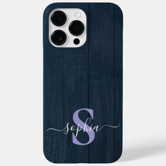 モダンミニマルタイポグラフィー ネームモノグラム Case-Mate iPhoneケース (裏面)