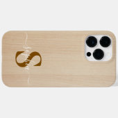 モダンミニマルタイポグラフィー ネームモノグラム Case-Mate iPhoneケース (裏面 (横))