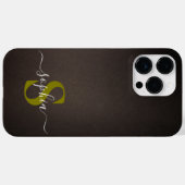 モダンミニマルタイポグラフィー ネームモノグラム Case-Mate iPhoneケース (裏面 (横))
