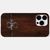 モダンミニマルタイポグラフィー ネームモノグラム Case-Mate iPhoneケース (裏面 (横))