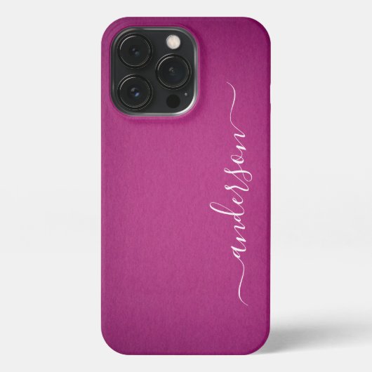 モダンミニマルタイポグラフィー ネームモノグラム iPhoneケース (裏面)