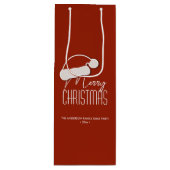 モダンミニマルタイポグラフィー メリークリスマス ワインギフトバッグ (正面)