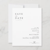 モダンミニマルタイポグラフィー Save the Date セーブザデート (正面)