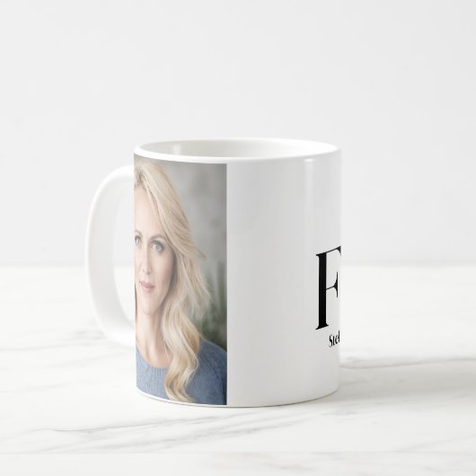 モダンミニマルタイポグラフィ写真50歳 コーヒーマグカップ (正面左)