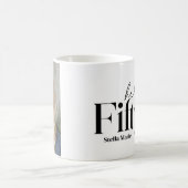 モダンミニマルタイポグラフィ写真50歳 コーヒーマグカップ (中央)