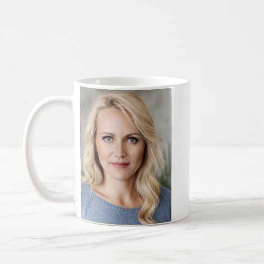 モダンミニマルタイポグラフィ写真50歳 コーヒーマグカップ (左)