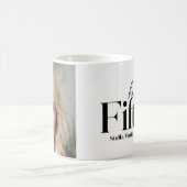 モダンミニマルタイポグラフィ写真50歳 コーヒーマグカップ (中央)