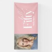 モダンミニマルタイポグラフィ写真50歳 横断幕 (縦)