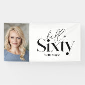 モダンミニマルタイポグラフィ写真60歳 横断幕 (横)