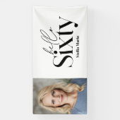 モダンミニマルタイポグラフィ写真60歳 横断幕 (縦)