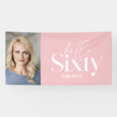 モダンミニマルタイポグラフィ写真60歳 横断幕 (横)