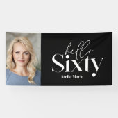 モダンミニマルタイポグラフィ写真60歳 横断幕 (横)