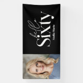 モダンミニマルタイポグラフィ写真60歳 横断幕 (縦)