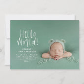 モダンミニマルタイポグラフィ写真 案内状 (正面)