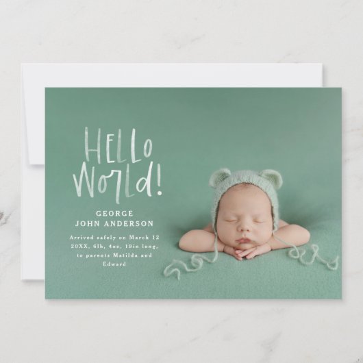 モダンミニマルタイポグラフィ写真 案内状 (正面)