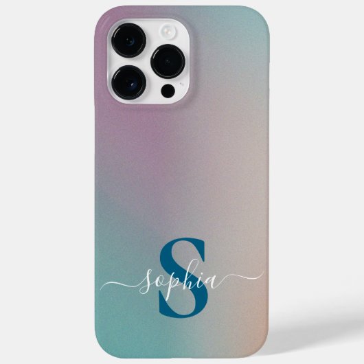 モダンミニマルタイポグラフィ名モノグラムの Case-Mate iPhoneケース (裏面)