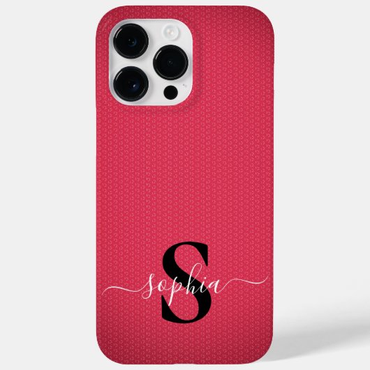 モダンミニマルタイポグラフィ名モノグラムの Case-Mate iPhoneケース (裏面)