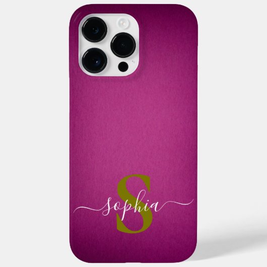 モダンミニマルタイポグラフィ名モノグラムの Case-Mate iPhoneケース (裏面)