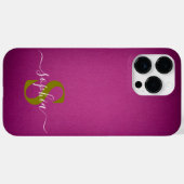 モダンミニマルタイポグラフィ名モノグラムの Case-Mate iPhoneケース (裏面 (横))