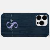 モダンミニマルタイポグラフィ名モノグラムの Case-Mate iPhoneケース (裏面 (横))