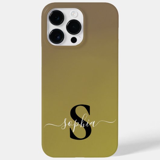 モダンミニマルタイポグラフィ名モノグラムの Case-Mate iPhoneケース (裏面)