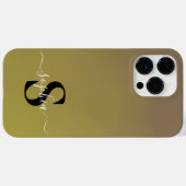 モダンミニマルタイポグラフィ名モノグラムの Case-Mate iPhoneケース (裏面 (横))