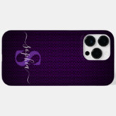 モダンミニマルタイポグラフィ名モノグラムの Case-Mate iPhoneケース (裏面 (横))