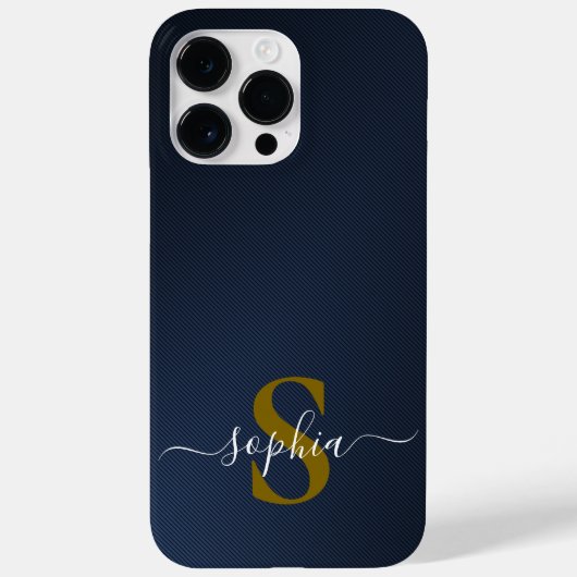 モダンミニマルタイポグラフィ名モノグラムの Case-Mate iPhoneケース (裏面)