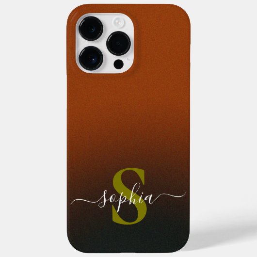 モダンミニマルタイポグラフィ名モノグラムの Case-Mate iPhoneケース (裏面)