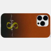 モダンミニマルタイポグラフィ名モノグラムの Case-Mate iPhoneケース (裏面 (横))