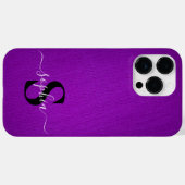 モダンミニマルタイポグラフィ名モノグラムの Case-Mate iPhoneケース (裏面 (横))