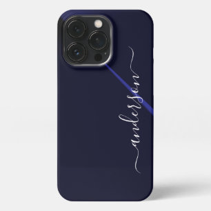 モダンミニマルタイポグラフィ名モノグラムの iPhone 13 PROケース