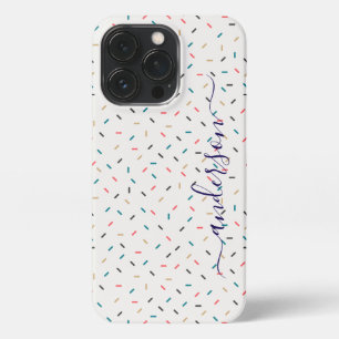 モダンミニマルタイポグラフィ名モノグラムの iPhone 13 PROケース