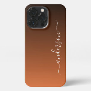 モダンミニマルタイポグラフィ名モノグラムの iPhone 13 PROケース