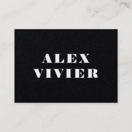 モダンミニマルタイポグラフィ深いブラック 名刺