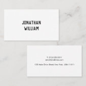 モダンミニマルタイポグラフィ白紙 名刺 (正面/裏面)