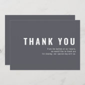 +モダンミニマルタイポグラフィ結婚の皆様 サンキューカード (正面/裏面)