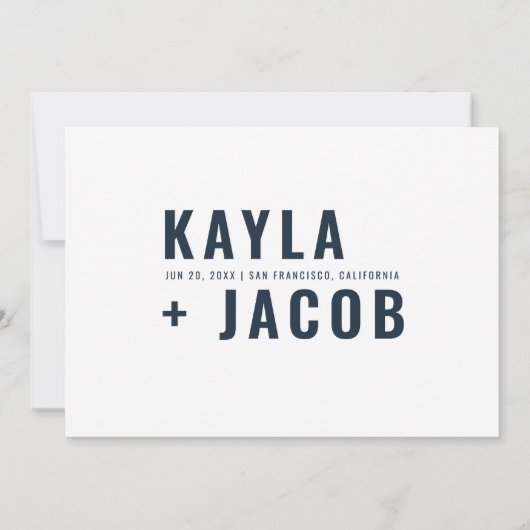 +モダンミニマルタイポグラフィ結婚の皆様 サンキューカード (裏面)